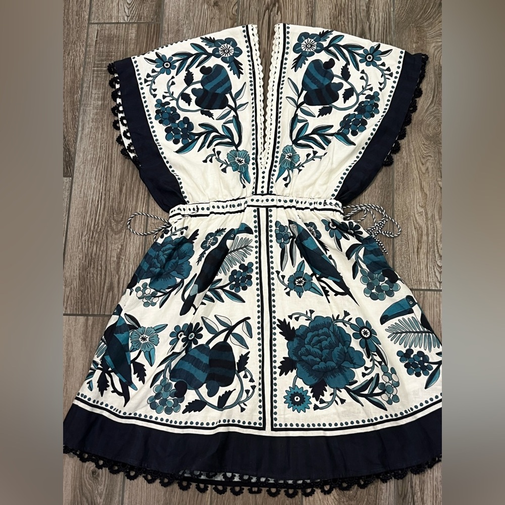 FARM Rio Blue and White Floral Mini Dress - Picture 8 of 16